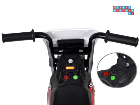 [PA0334] Motorek trójkołowy cross na akumulator 1x30W 6V/4.5Ah z panelem muzycznym - czarny