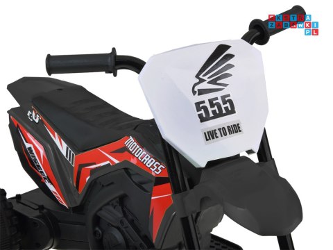 [PA0334] Motorek trójkołowy cross na akumulator 1x30W 6V/4.5Ah z panelem muzycznym - czarny