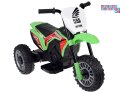 [PA0334] Motorek trójkołowy cross na akumulator 1x30W 6V/4.5Ah z panelem muzycznym - zielony