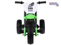 [PA0334] Motorek trójkołowy cross na akumulator 1x30W 6V/4.5Ah z panelem muzycznym - zielony