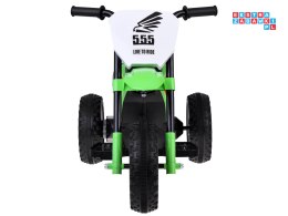 [PA0334] Motorek trójkołowy cross na akumulator 1x30W 6V/4.5Ah z panelem muzycznym - zielony