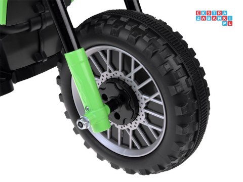 [PA0334] Motorek trójkołowy cross na akumulator 1x30W 6V/4.5Ah z panelem muzycznym - zielony