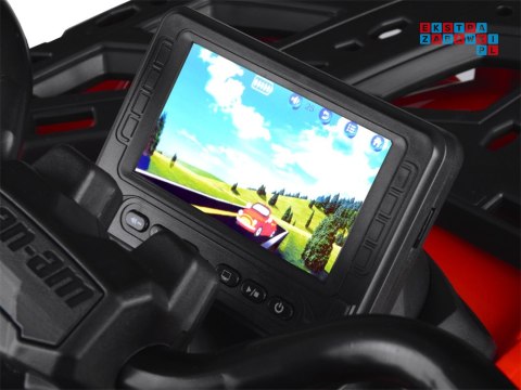 [PA0326] Quad CAN-AM OUTLANDER dwuosobowy na akumulator 4x200W 24V/7Ah Panel multimedialny - czerwony