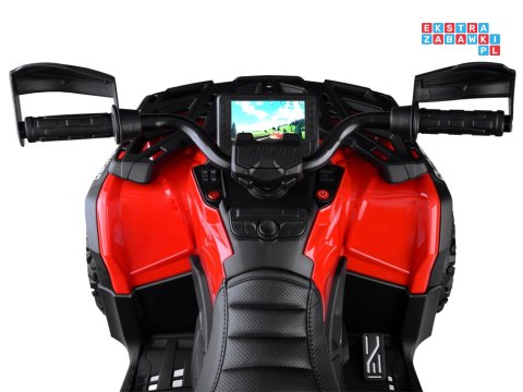 [PA0326] Quad CAN-AM OUTLANDER dwuosobowy na akumulator 4x200W 24V/7Ah Panel multimedialny - czerwony