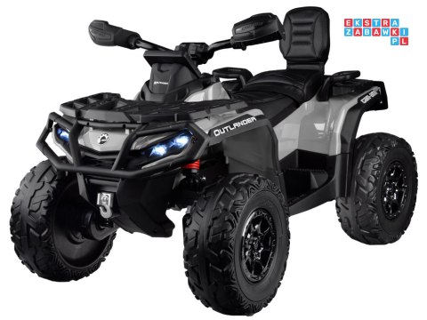[PA0326] Quad CAN-AM OUTLANDER dwuosobowy na akumulator 4x200W 24V/7Ah Panel multimedialny - szary