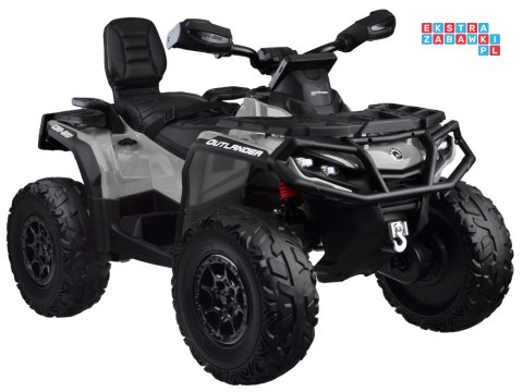 [PA0326] Quad CAN-AM OUTLANDER dwuosobowy na akumulator 4x200W 24V/7Ah Panel multimedialny - szary
