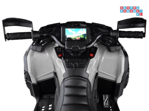 [PA0326] Quad CAN-AM OUTLANDER dwuosobowy na akumulator 4x200W 24V/7Ah Panel multimedialny - szary