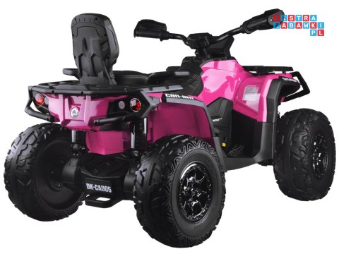 [PA0326] Quad CAN-AM OUTLANDER dwuosobowy na akumulator 4x200W 24V/7Ah Panel multimedialny - różowy