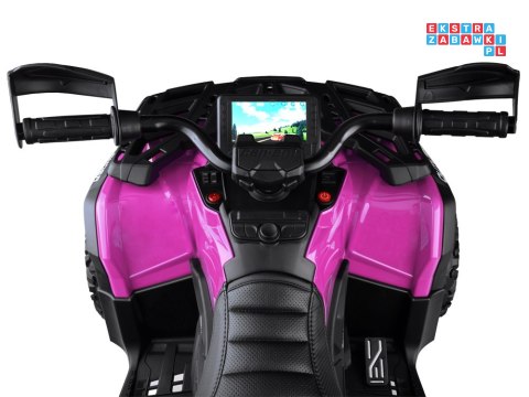[PA0326] Quad CAN-AM OUTLANDER dwuosobowy na akumulator 4x200W 24V/7Ah Panel multimedialny - różowy