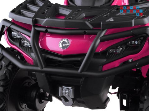 [PA0326] Quad CAN-AM OUTLANDER dwuosobowy na akumulator 4x200W 24V/7Ah Panel multimedialny - różowy