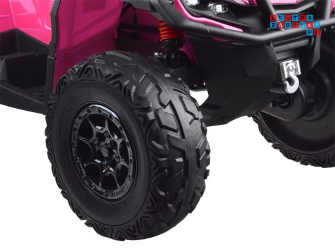 [PA0326] Quad CAN-AM OUTLANDER dwuosobowy na akumulator 4x200W 24V/7Ah Panel multimedialny - różowy