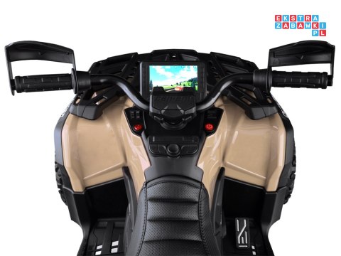 [PA0326] Quad CAN-AM OUTLANDER dwuosobowy na akumulator 4x200W 24V/7Ah Panel multimedialny - beżowy