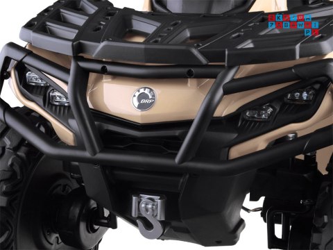 [PA0326] Quad CAN-AM OUTLANDER dwuosobowy na akumulator 4x200W 24V/7Ah Panel multimedialny - beżowy