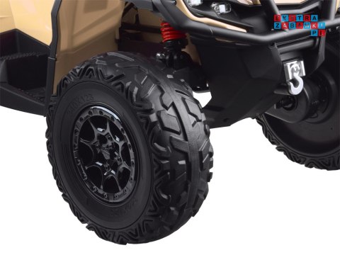 [PA0326] Quad CAN-AM OUTLANDER dwuosobowy na akumulator 4x200W 24V/7Ah Panel multimedialny - beżowy