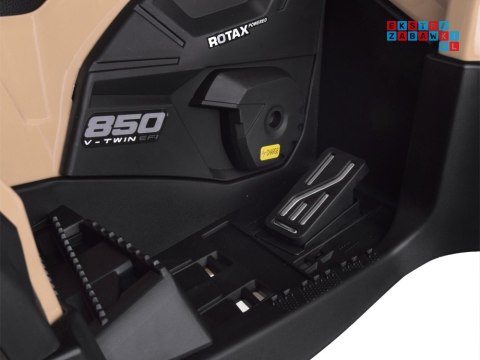 [PA0326] Quad CAN-AM OUTLANDER dwuosobowy na akumulator 4x200W 24V/7Ah Panel multimedialny - beżowy