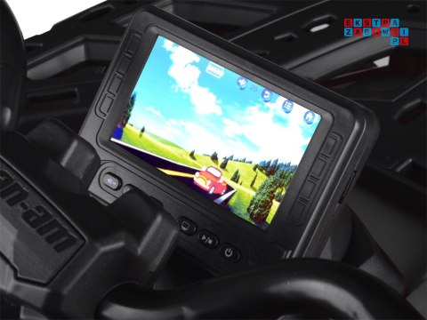 [PA0326] Quad CAN-AM OUTLANDER dwuosobowy na akumulator 4x200W 24V/7Ah Panel multimedialny - czarny