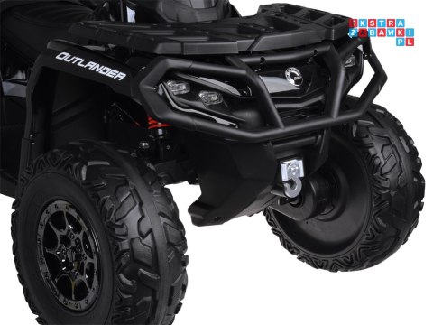 [PA0326] Quad CAN-AM OUTLANDER dwuosobowy na akumulator 4x200W 24V/7Ah Panel multimedialny - czarny