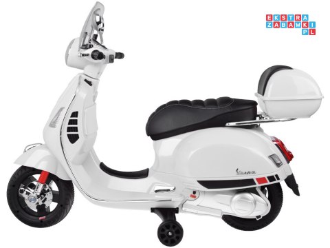 [PA0333] Skuter elektryczny VESPA GTS Super na akumulator 2x30W 12V/4.5Ah ekoskóra LED panel muzyczny - biały