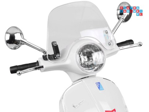 [PA0333] Skuter elektryczny VESPA GTS Super na akumulator 2x30W 12V/4.5Ah ekoskóra LED panel muzyczny - biały