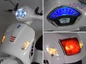 [PA0333] Skuter elektryczny VESPA GTS Super na akumulator 2x30W 12V/4.5Ah ekoskóra LED panel muzyczny - biały