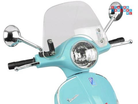 [PA0333] Skuter elektryczny VESPA GTS Super na akumulator 2x30W 12V/4.5Ah ekoskóra LED panel muzyczny - miętowy