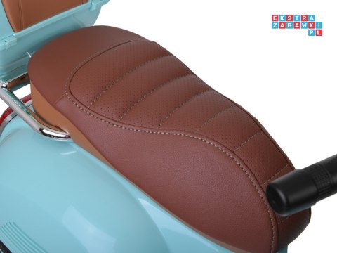 [PA0333] Skuter elektryczny VESPA GTS Super na akumulator 2x30W 12V/4.5Ah ekoskóra LED panel muzyczny - miętowy