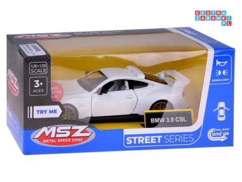 [ZA5948] Auto Metalowe sportowe BMW 3.0 CSL 1:34 Efektami Dźwięk i Światło