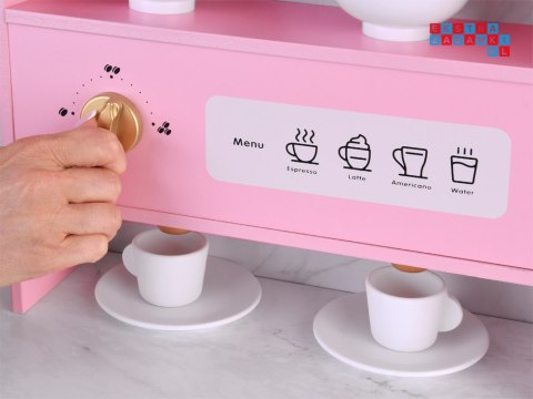 Duża kuchnia drewniana interaktywna glamour złote dodatki ekspres ZA5933