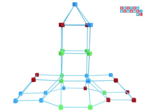Duży Zestaw SŁOMKI KONSTRUKCYJNE kreatywne klocki do budowania 89el ZA5907