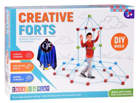 Duży Zestaw SŁOMKI KONSTRUKCYJNE kreatywne klocki do budowania 89el ZA5907