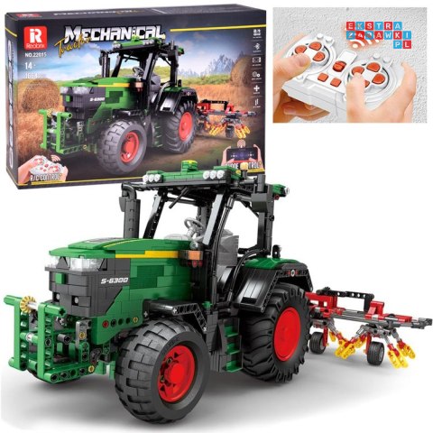 Klocki konstrukcyjne - Zdalnie sterowany TRAKTOR z bronami 1664-ele ZA5798