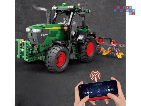 Klocki konstrukcyjne - Zdalnie sterowany TRAKTOR z bronami 1664-ele ZA5798