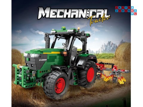 Klocki konstrukcyjne - Zdalnie sterowany TRAKTOR z bronami 1664-ele ZA5798