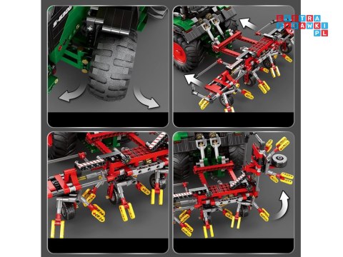 Klocki konstrukcyjne - Zdalnie sterowany TRAKTOR z bronami 1664-ele ZA5798