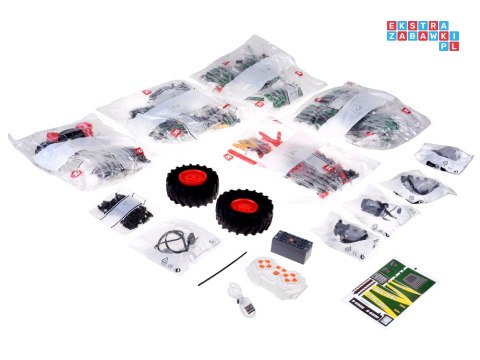 Klocki konstrukcyjne - Zdalnie sterowany TRAKTOR z bronami 1664-ele ZA5798