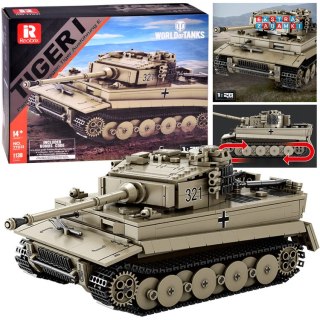 [ZA5807] Klocki konstrukcyjne czołg Tiger I World of Tanks 1138 el. 1:28