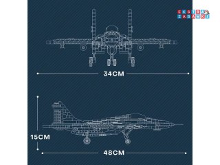 [ZA5800] Klocki techniczne samolot myśliwski dalekiego zasięgu MIG-29 1290 el.