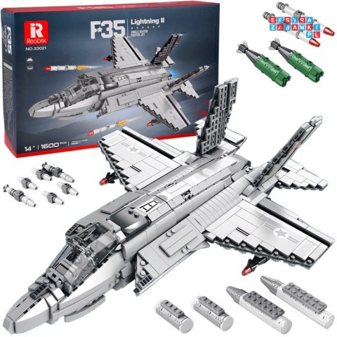 Klocki techniczne amerykański myśliwiec F-35 Lighting II 1600ele ZA5799