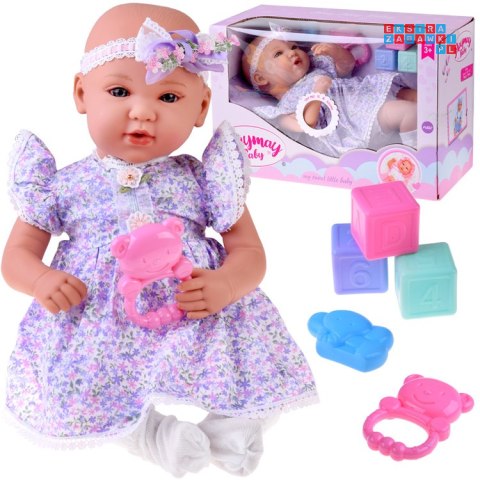 [ZA5834] Lalka bobas interaktywna 46cm w liliowej sukience akcesoria