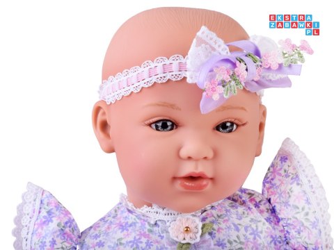 [ZA5834] Lalka bobas interaktywna 46cm w liliowej sukience akcesoria