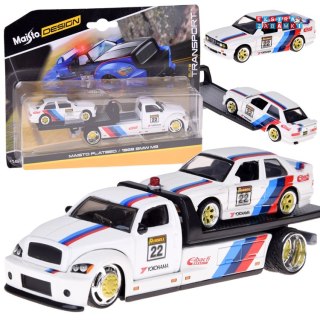 [ZA5958] Maisto licencjonowane auta metalowe 1:64 Flatbed i BMW M3 1988