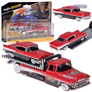 [ZA5864] Maisto licencjonowane auta metalowe Chevrolet Flatbed 1957 i Bel Air