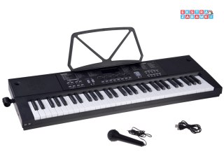 Organy Keyboard klasyczny 61 klawiszy w dotyku jak drewno mikrofon