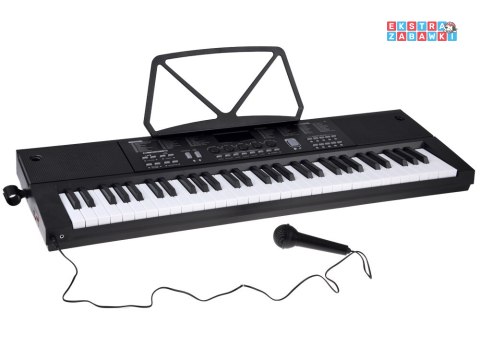Organy Keyboard klasyczny 61 klawiszy w dotyku jak drewno mikrofon