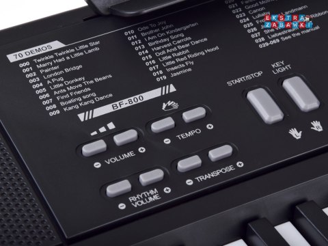 Organy Keyboard klasyczny 61 klawiszy w dotyku jak drewno mikrofon
