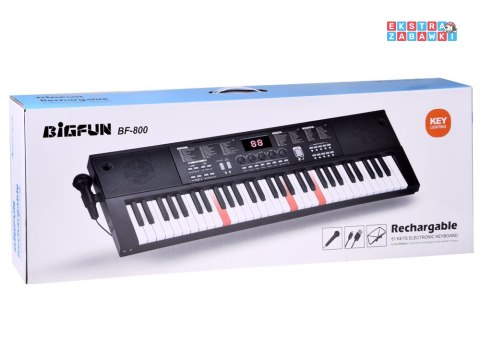 Organy Keyboard klasyczny 61 klawiszy w dotyku jak drewno mikrofon