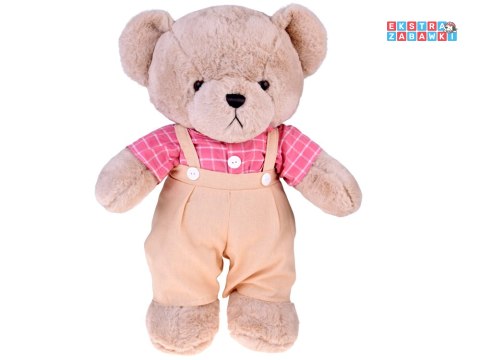 [ZA5923 A] Pluszowy miś - beżowy Filip 58cm w różowej Vintage koszuli