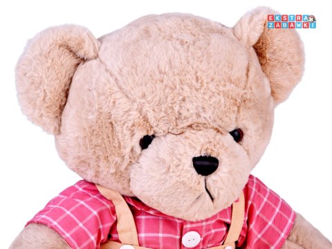 [ZA5923 A] Pluszowy miś - beżowy Filip 58cm w różowej Vintage koszuli