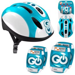 [SP0857] Regulowany zestaw ochronny dla dzieci kask ochraniacze niebieski