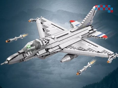 Reobrix Klocki konstrukcyjne samolot myśliwiec F16 1337ele ZA5801